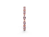 Rose gold Marquise Morganite Eternity Band with U-Prong Setting_14