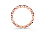 Rose gold Marquise Morganite Eternity Band with U-Prong Setting_15