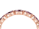 Rose gold Marquise Morganite Eternity Band with U-Prong Setting_16