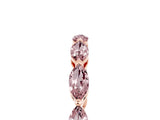 Rose gold Marquise Morganite Eternity Band with U-Prong Setting_17