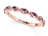 Rose gold Marquise Morganite Prong Set Half-Eternity Band_7
