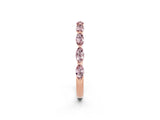 Rose gold Marquise Morganite Prong Set Half-Eternity Band_8