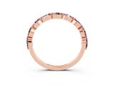 Rose gold Marquise Morganite Prong Set Half-Eternity Band_9