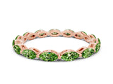 Rose gold Marquise Peridot Eternity Band with U-Prong Setting_12