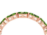 Rose gold Marquise Peridot Eternity Band with U-Prong Setting_16