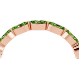 Rose gold Marquise Peridot Prong Set Half-Eternity Band_10