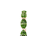 Rose gold Marquise Peridot Prong Set Half-Eternity Band_11