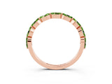 Rose gold Marquise Peridot Prong Set Half-Eternity Band_9