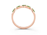 Rose gold Marquise Peridot Twisted Band with Prong Setting_9