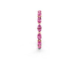 Rose gold Marquise Pink Sapphire Eternity Band with U-Prong Setting_74
