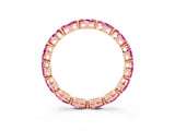 Rose gold Marquise Pink Sapphire Eternity Band with U-Prong Setting_75