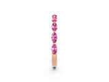 Rose gold Marquise Pink Sapphire Half Eternity Band with Prong Setting_20