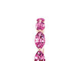 Rose gold Marquise Pink Sapphire Half Eternity Band with Prong Setting_23