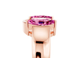 Rose gold Marquise Pink Sapphire Open Band Ring with Tension Setting_23