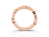 Rose gold Marquise Pink Sapphire Vine Eternity Band with Bezel Setting_9