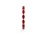 Rose gold Marquise Ruby Eternity Band with U-Prong Setting_14