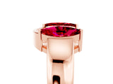 Rose gold Marquise Ruby Open Band Ring with Tension Setting_11