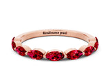 Rose gold Marquise Ruby Prong Set Half-Eternity Band_6