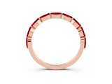 Rose gold Marquise Ruby Prong Set Half-Eternity Band_9