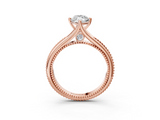 Rose gold Marquise Solitaire Beaded Band Six-Prong Setting_11