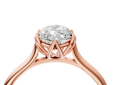 Rose gold Marquise Solitaire Cathedral Diamond Ring with Six-Prong Setting_29