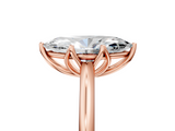 Rose gold Marquise Solitaire Cathedral Diamond Ring with Six-Prong Setting_30