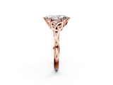 Rose gold Marquise Solitaire Celtic Knot Engagement Ring with Four-Prong Setting_108