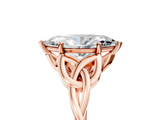 Rose gold Marquise Solitaire Celtic Knot Engagement Ring with Four-Prong Setting_111