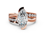 Rose gold Marquise Solitaire Channel-Set Split Shank Ring with Tension Prong Setting_15
