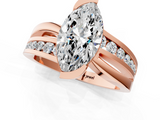 Rose gold Marquise Solitaire Channel-Set Split Shank Ring with Tension Prong Setting_16
