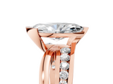 Rose gold Marquise Solitaire Channel-Set Split Shank Ring with Tension Prong Setting_20
