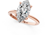 Rose gold Marquise Solitaire Diamond Ring with 4-Prong Setting on a Classic Band_4