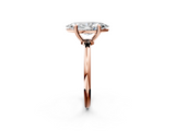Rose gold Marquise Solitaire Diamond Ring with 4-Prong Setting on a Classic Band_5