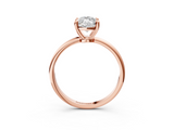 Rose gold Marquise Solitaire Diamond Ring with 4-Prong Setting on a Classic Band_6