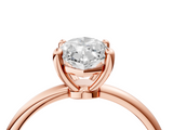 Rose gold Marquise Solitaire Diamond Ring with 4-Prong Setting on a Classic Band_7
