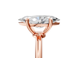 Rose gold Marquise Solitaire Diamond Ring with 4-Prong Setting on a Classic Band_8