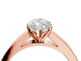 Rose gold Marquise Solitaire Diamond Ring with Channel-Set Band and Four-Prong Setting_12