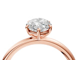 Rose gold Marquise Solitaire Diamond Ring with Four-Prong Setting on a Plain Band_24