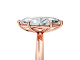Rose gold Marquise Solitaire Diamond Ring with Four-Prong Setting on a Plain Band_25