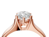 Rose gold Marquise Solitaire Diamond Ring with Six-Prong Cathedral Setting_36