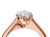 Rose gold Marquise Solitaire Diamond Ring with Six-Prong Setting and Classic Band_10