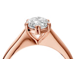 Rose gold Marquise Solitaire Diamond Ring with Six-Prong Setting and Classic Band_16