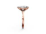 Rose gold Marquise Solitaire Diamond Ring with Six-Prong Setting and Tapered Band_25