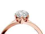 Rose gold Marquise Solitaire Diamond Ring with Six-Prong Setting and Tapered Band_27