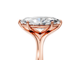 Rose gold Marquise Solitaire Diamond Ring with Six-Prong Setting and Tapered Band_28