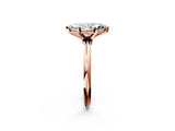 Rose gold Marquise Solitaire Diamond Ring with Six-Prong Setting on a Classic Band 2