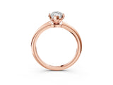 Rose gold Marquise Solitaire Diamond Ring with Six-Prong Setting on a Classic Band 3