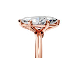 Rose gold Marquise Solitaire Diamond Ring with Six-Prong Setting on a Classic Band 5