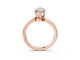 Rose gold Marquise Solitaire Diamond Ring with Six-Prong Setting on a Classic Band_6