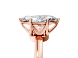 Rose gold Marquise Solitaire Diamond Ring with Six-Prong Setting on a Classic Band_8